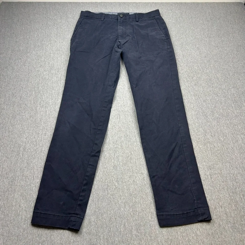 Banana Republic Mason Chino Flat Front Pants Mens 29x32 (30x30) Navy Blue‎